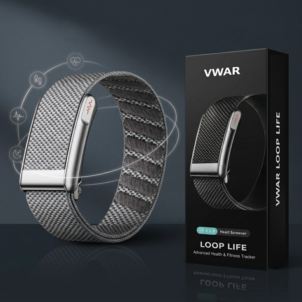 Korean Men Lifestyle - オリジナル VWAR ループライフスポーツフィットネストラッカー血中酸素圧力尿酸血中脂質 ECG スマートブレスレットバンド男性女性用