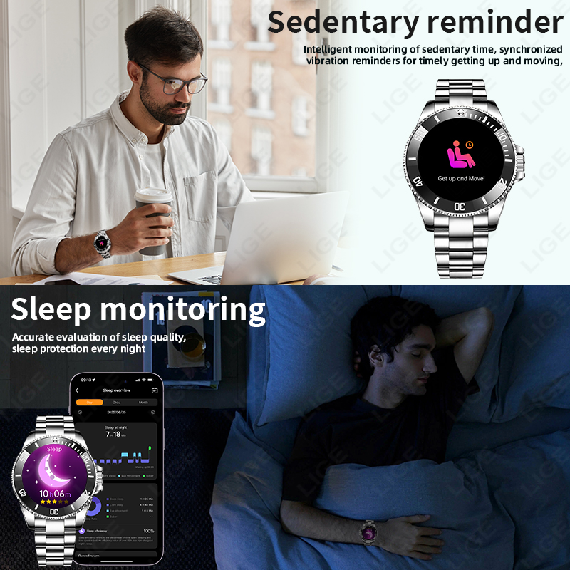 LIGE新型高級スマートウォッチ、ギフトに最適、ダイヤルで通 - Korean Men Lifestyle のレビューと価格