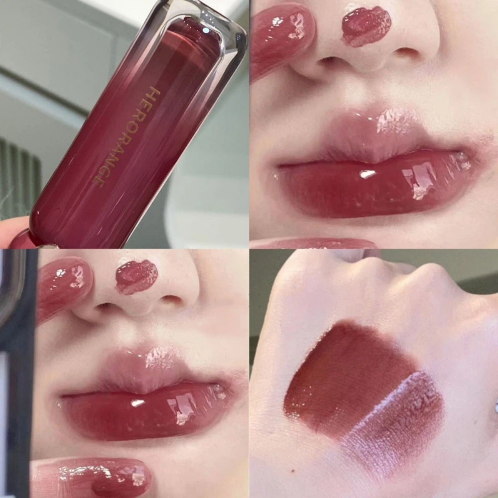 スモークドグレープパープルレッドリップグロス ミラーウォータ - Lip Tint Korean のレビューと価格