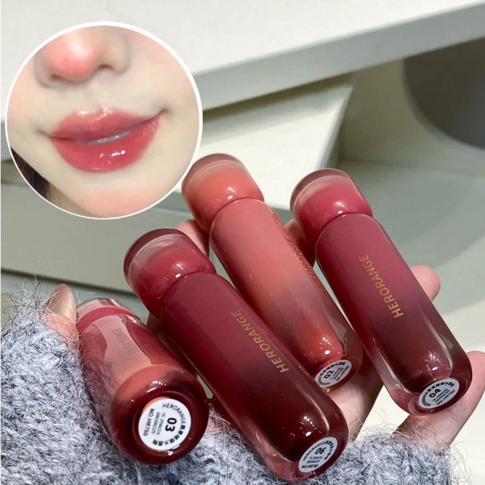 スモークドグレープパープルレッドリップグロス ミラーウォータ - Lip Tint Korean のレビューと価格