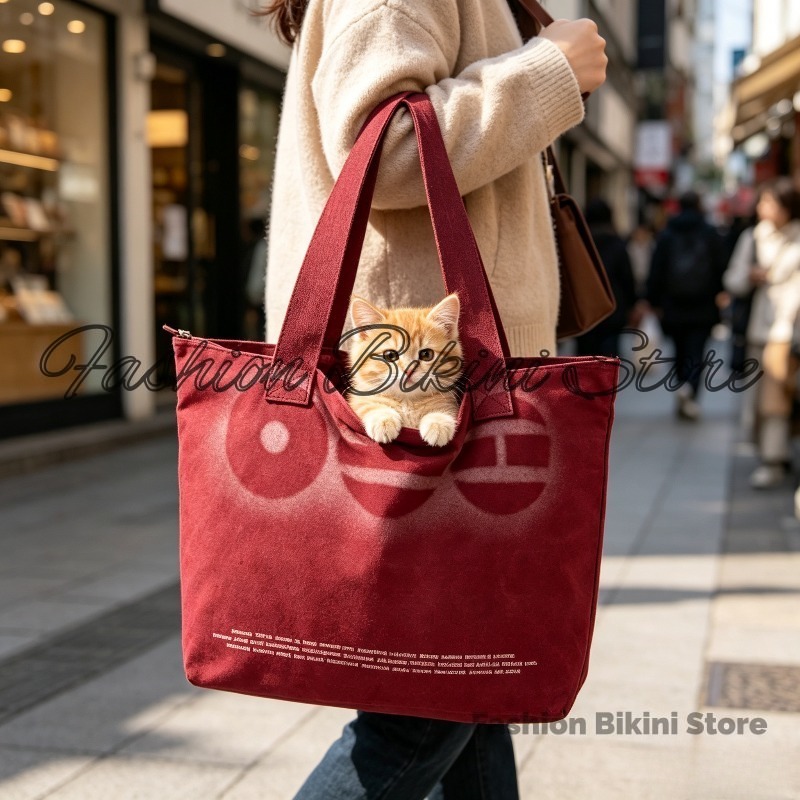 新しい赤い韓国風両用キャンバススタースプレー通勤用ショルダー - Korean Daily Lifestyle のレビューと価格