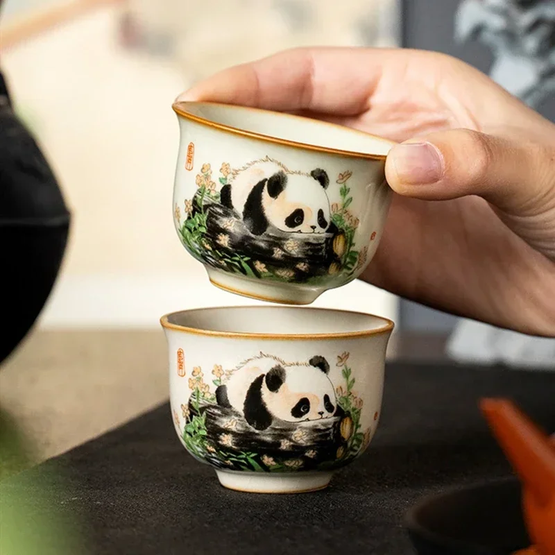 1 Pc 中国の伝統 Ru 窯セラミックティーカップ手描きの - Korean Tea Set のレビューと価格