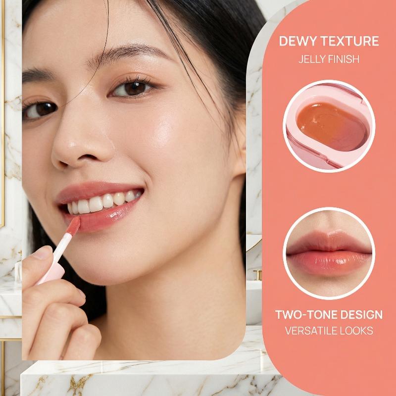 ツートーンジェリーリップグロス　長持ちリップティント　韓国製 - Lip Tint Korean のレビューと価格