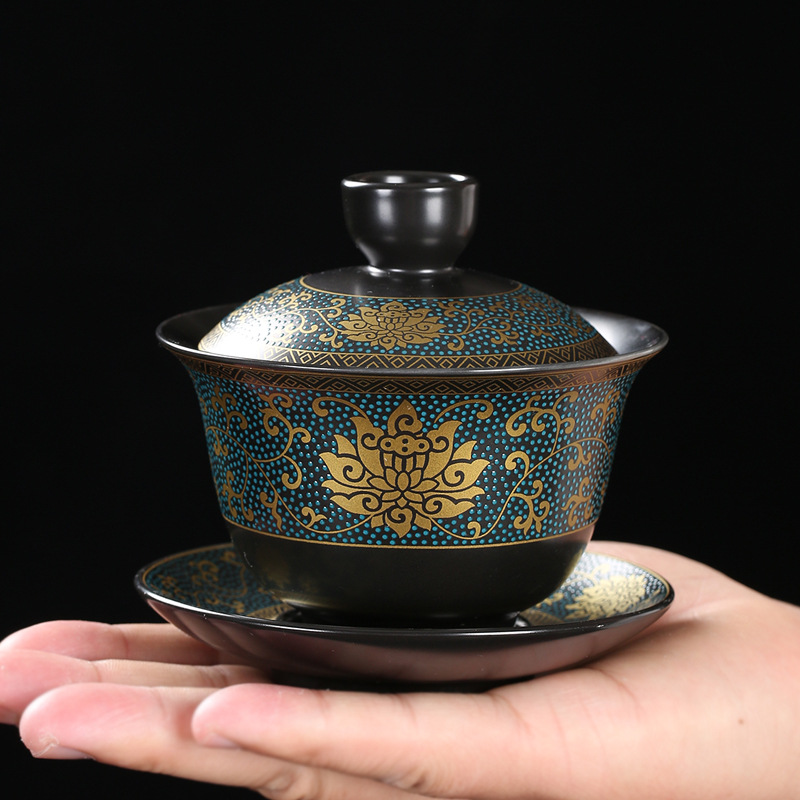 クラシックなチャイニーズティーカップ,ゲイワンブラッククレイ - Korean Tea Set のレビューと価格