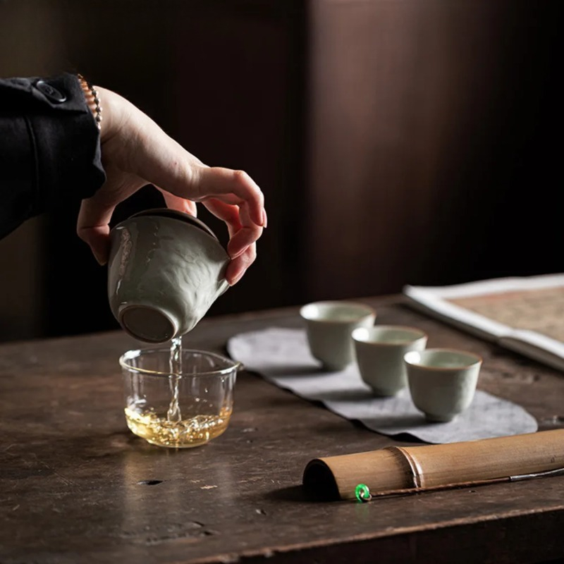 ブティック手作りレリーフカバーボウルセット家庭用冬の三友茶セ - Korean Tea Set のレビューと価格