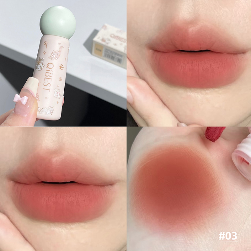 QIBEST ヌードマットリップ泥防水ノンスティック液体口紅 - Lip Tint Korean のレビューと価格