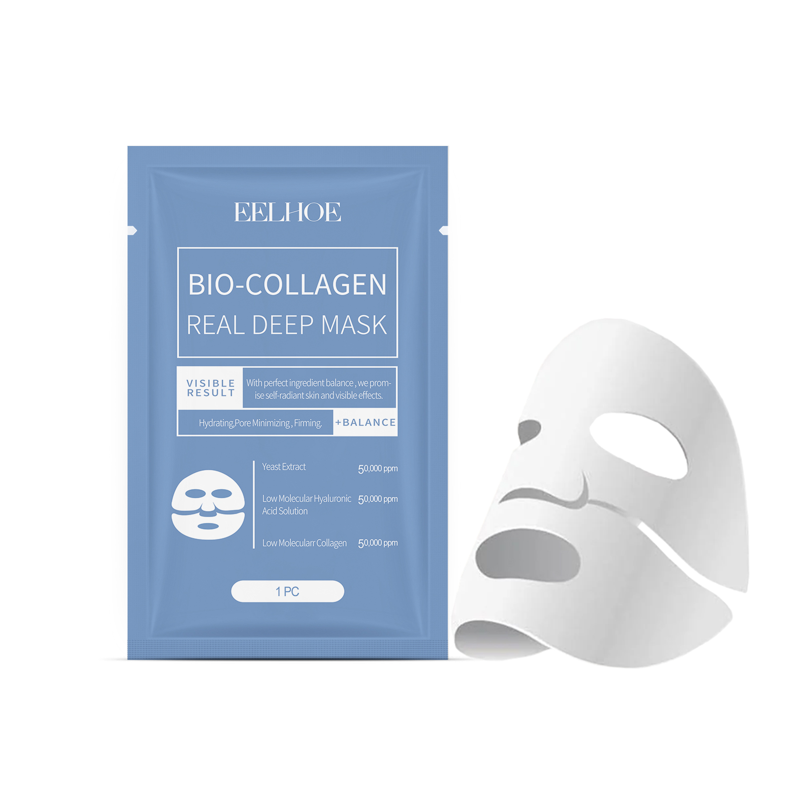 Eelhoe-bioコラーゲンフェイスマスク、肌の保湿、睡眠 - Sheet Mask Collagen のレビューと価格