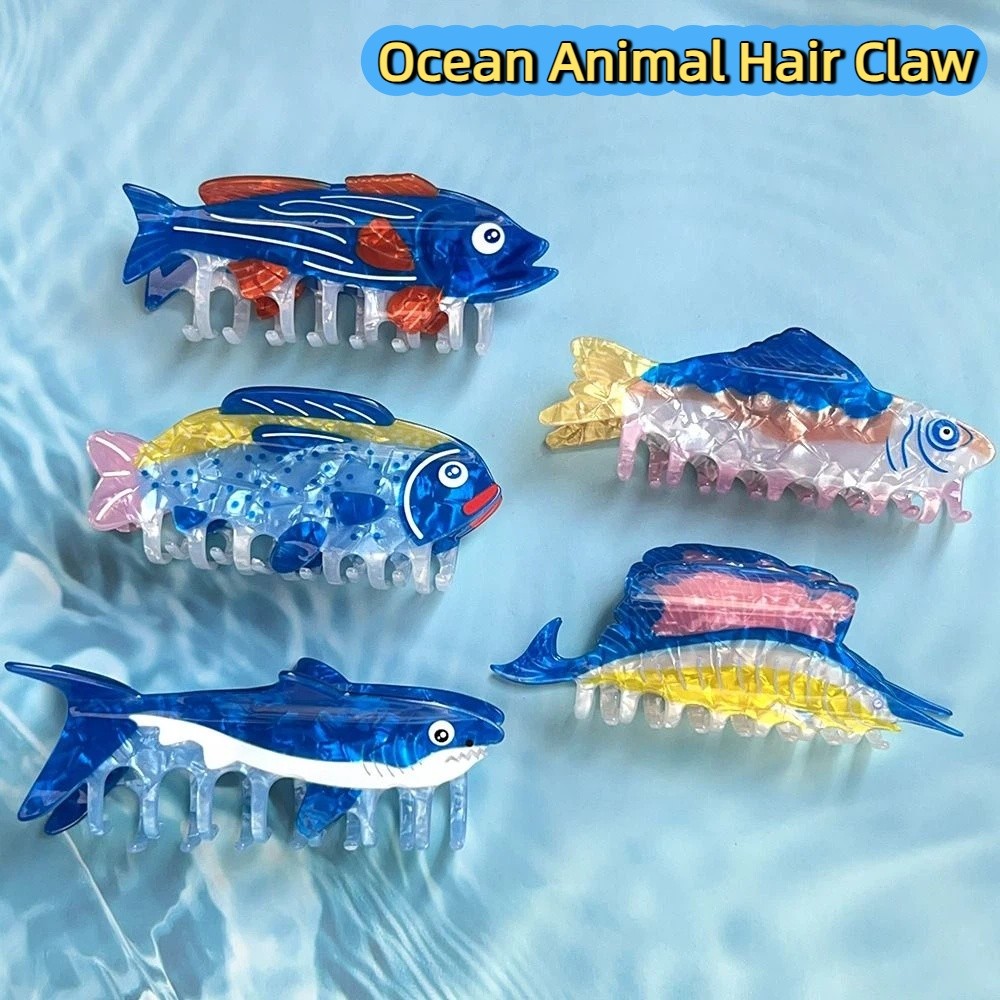 ヘアピン 海の動物 ヘアクリップ 金魚 PVC 海洋生物 魚 - Korean Lifestyle & Kids Boutique Photos のレビューと価格