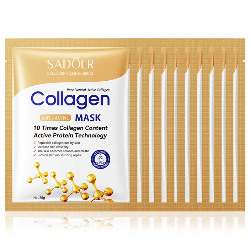 10枚入り アンチエイジング コラーゲン フェイスシートマス - Sheet Mask Collagen のレビューと価格