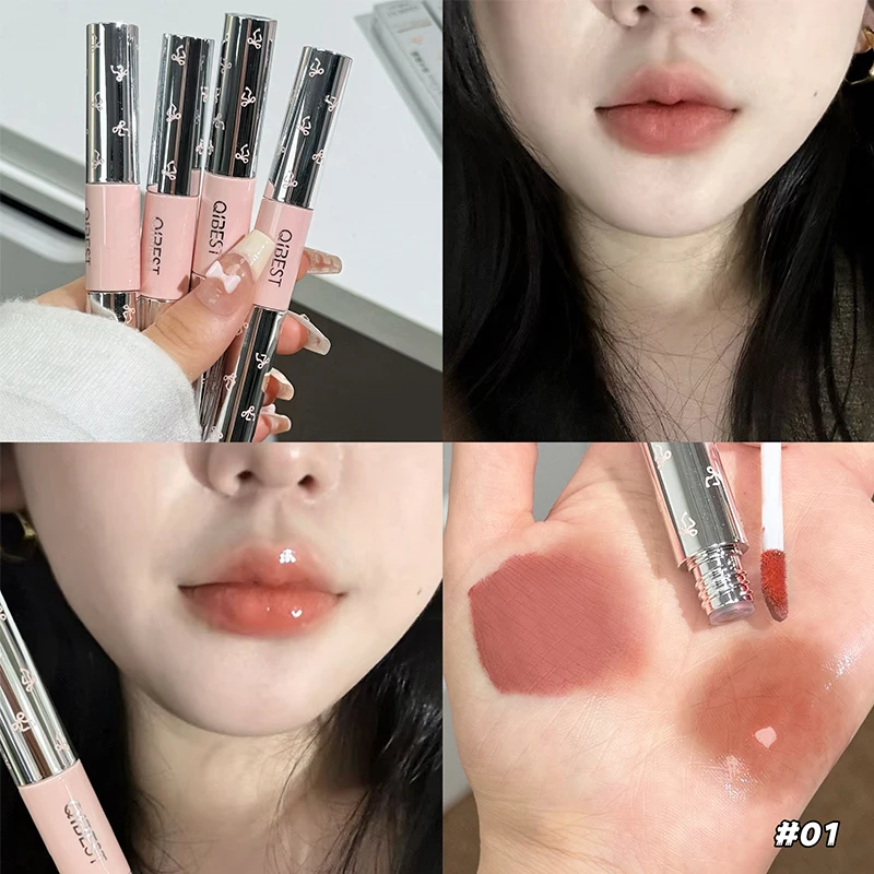 QIBEST ダブルヘッドマットベルベットリキッドリップステ - Lip Tint Korean のレビューと価格