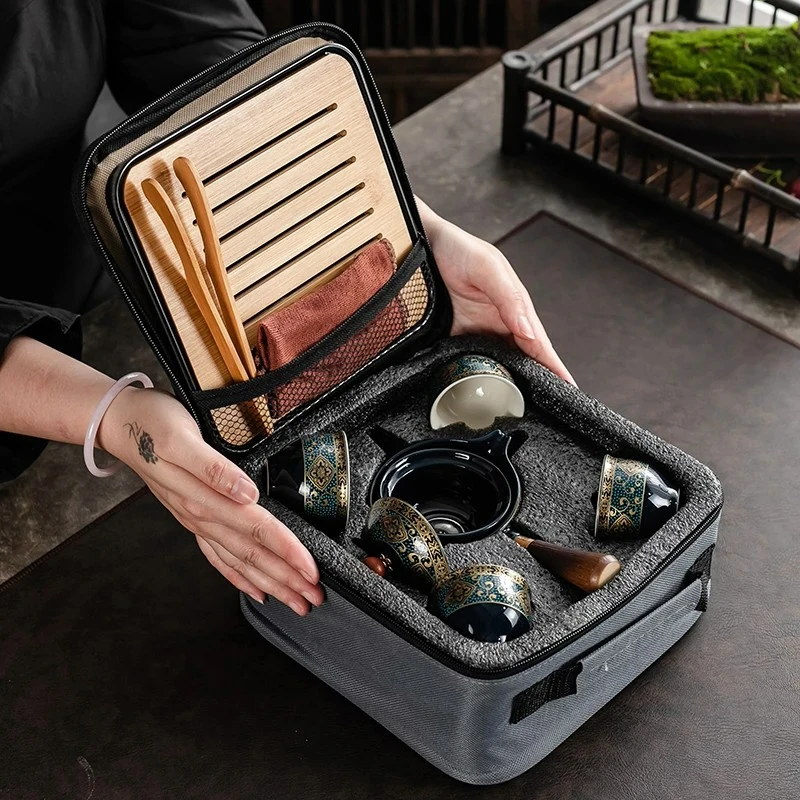 中国のカンフーティーセット,砂のセラミックティーセット,旅行 - Korean Tea Set のレビューと価格
