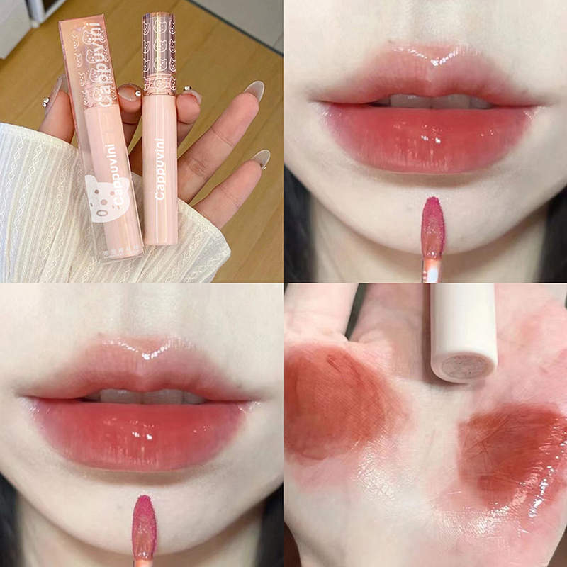 韓国産チェリーレッド防水ミラーフィニッシュウォーターリップグ - Lip Tint Korean のレビューと価格