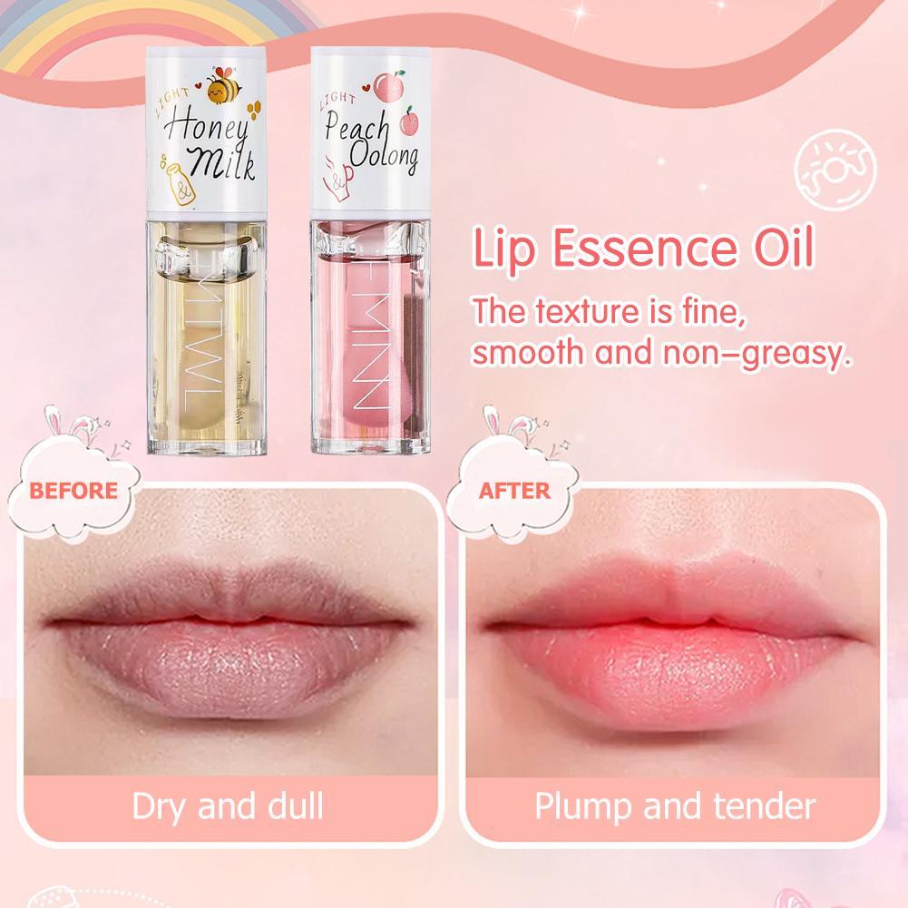 韓国のカワイイハニーピーチリップオイル、長持ち、べたつかない - Lip Tint Korean のレビューと価格