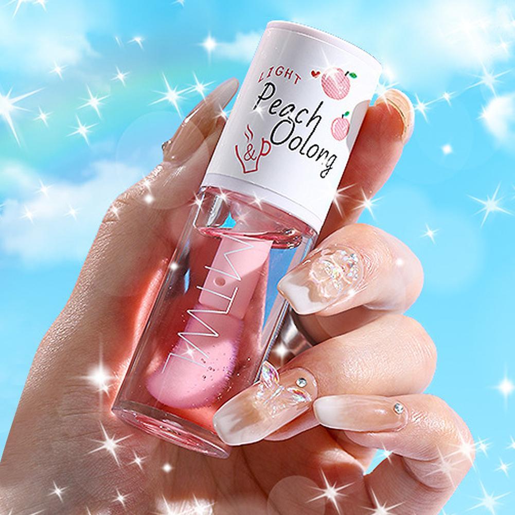 韓国のカワイイハニーピーチリップオイル、長持ち、べたつかない - Lip Tint Korean のレビューと価格