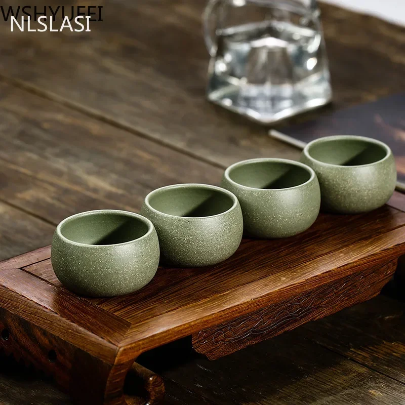 Yixingブティックパープルクレイテアアップ、生の緑の泥、 - Korean Tea Set のレビューと価格